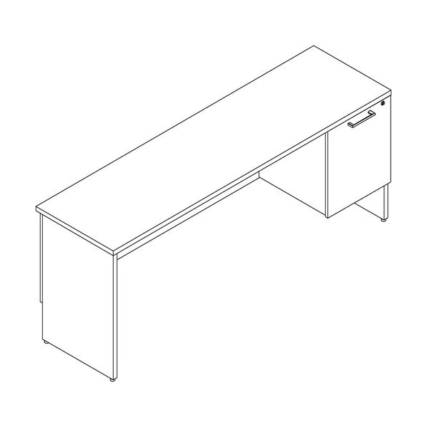 Groupe Lacasse Credenza, Right Pedestal, Front Conceal, 72inx20inx29in, Niagara LAS31ES2072IFA - main